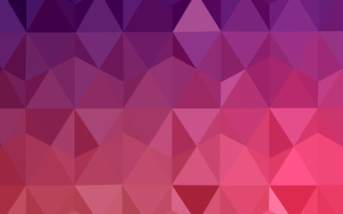 Dark Purple, Pink vector low poly cover.