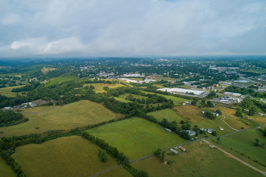 Aerial drone image of Wytheville Virginia