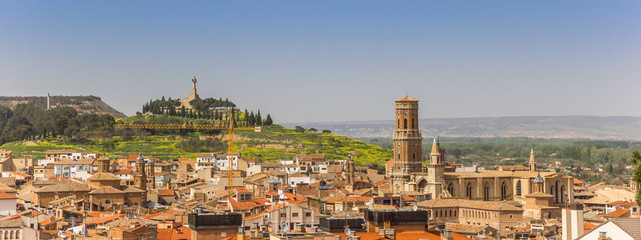 Panorama of the skyline of Tudela, Spain