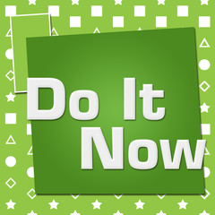 Do It Now Green Basic Symbol Squares 