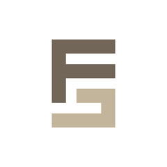 Letter F G color logo