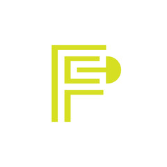 Letter F line logo