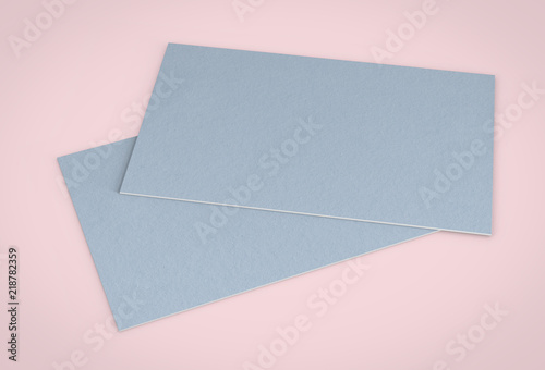 Blank Template Color Business Cards 3d Rendering Stock Photo And