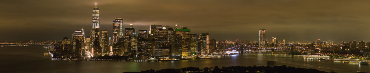 Amazing night panorama New York City Manhattan at night © Felix Mizioznikov