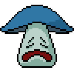 vector pixel art mushroom monster