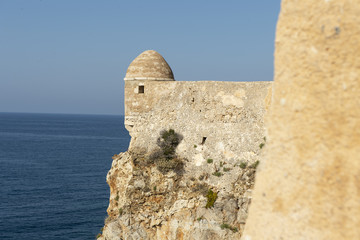 Beobachtunsposten auf der Fortezza von Rethymnon, Kreta, Griechenland