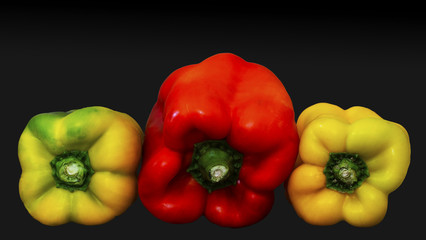 Red and yellow peppers