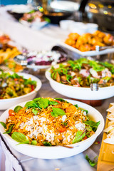 Breakfast Buffet Concept, Breakfast Time in Luxury Hotel, Brunch with Family in Restaurant