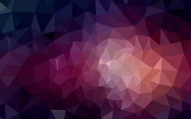 Obraz premium Dark Purple vector shining triangular cover.