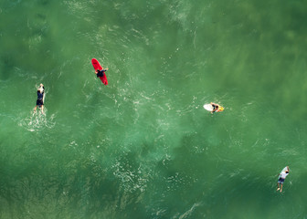  View of the sap-surfers from the drone