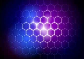 vector illustration abstract futuristic big data hexagon background, HUD element, technology concept