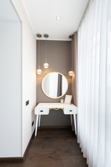 Boudoir room with mirror for make up