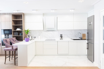 Fototapeta na wymiar Modern kitchen design interior