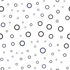 Dark BLUE vector seamless background with bubbles.