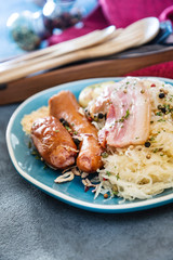 Central and Eastern European cuisines choucroute - sauerkraut with riesling