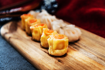 Chinese food dim sum on plate