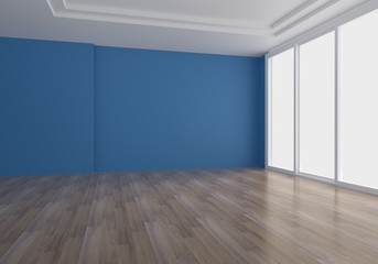 Empty room interior 3d rendering