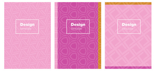 Light Pink, Yellow vector brochure for ui, ux design.