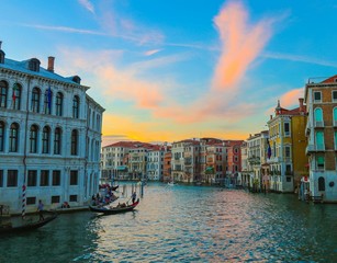 Venice sunset in Summer 