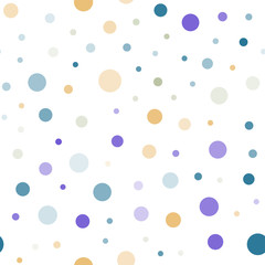Light Multicolor vector seamless pattern with spheres.