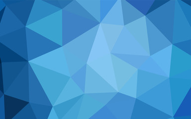 Fototapeta na wymiar Light BLUE vector gradient triangles texture.