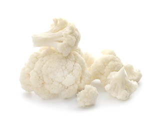 Cauliflower cabbage on white background
