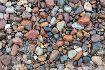Colorful sea stones for use as a background.
