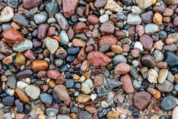 Colorful sea stones for use as a background.