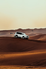 Fototapeta na wymiar Car in Dunes