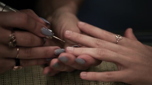 Manicure hands salon
