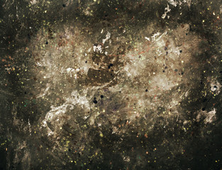Old scratched dilapidated cement wall.