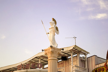 white statue on the sky background