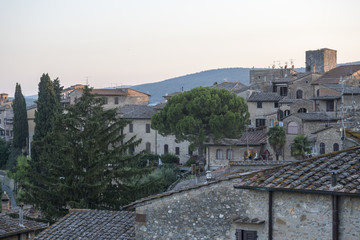 Fototapeta na wymiar 2018 july the 15th, San Gimignano city , tuscany,