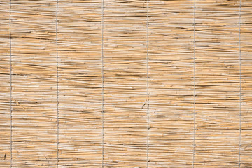 close-up view of light brown wicker background, full frame view