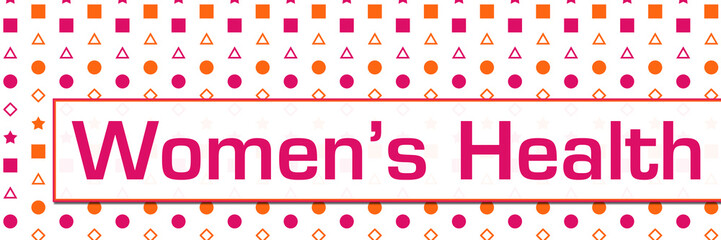 Womens Health Pink Orange Basic Shapes Background Horizontal 