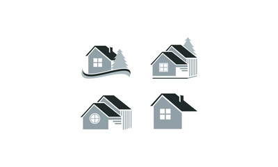 house simple set vector