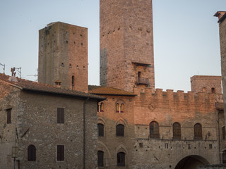 Naklejka premium 2018 july the 15th, San Gimignano city , tuscany,