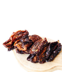 sun dried tomatoes isolated on white