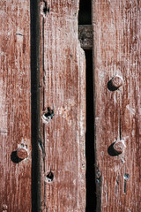 close-up view of old brown wooden fence background