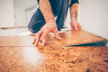 Master class for laying cork flooring, installation of a cork floor by a floating method
