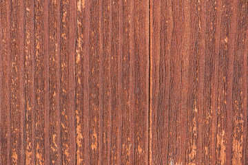 close-up view of bright brown aged wooden background