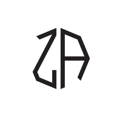 two letter ZA octagon logo