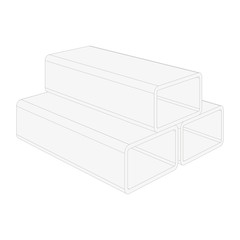 Rolled metal products. Isolated on white background