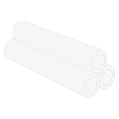 Rolled metal products. Isolated on white background