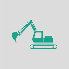 Icon of construction excavator