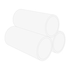 Rolled metal products. Isolated on white background