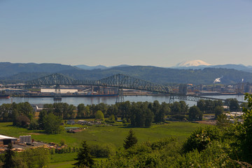 Lewis and Clark Bridge over Columbia River in Washington state