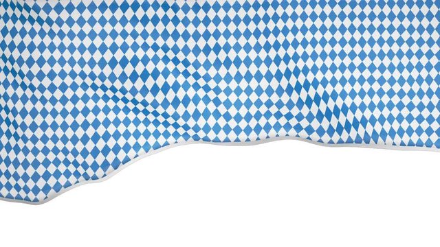 The flag of the oktoberfest flutters in the wind on the part of the screen, the animation of the national traditional flag Oktoberfest, background, splash