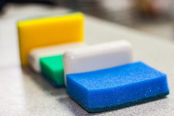 dish washing sponges and soap