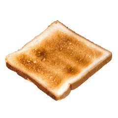 Fried toast isolate on white background